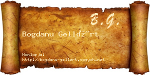 Bogdanu Gellért névjegykártya